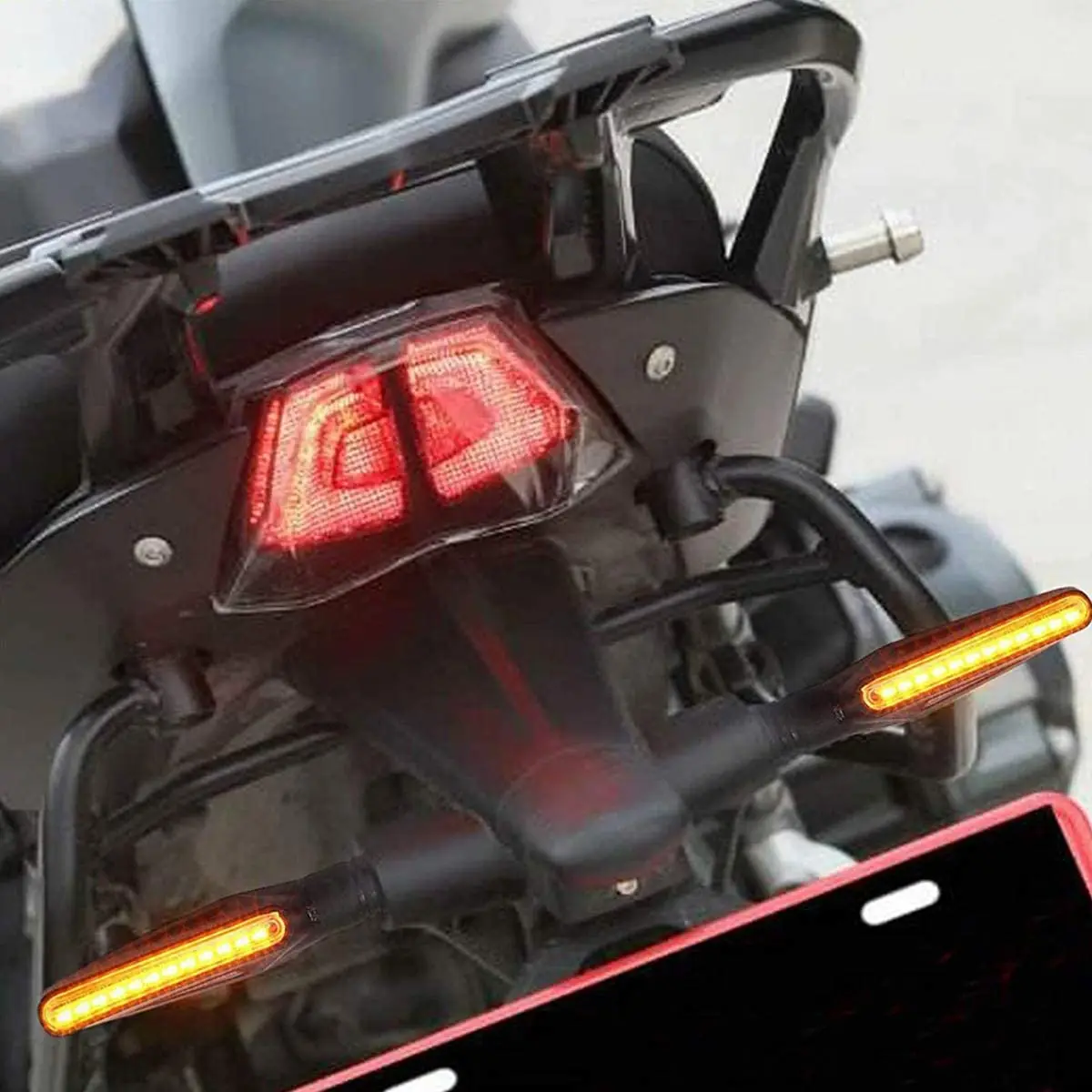 

1PCS Universal LED Motorcycle Turn Signal 12v IP68 Waterproof Sequential Amber Flasher Indicator Blinker Rear Lights Accessories