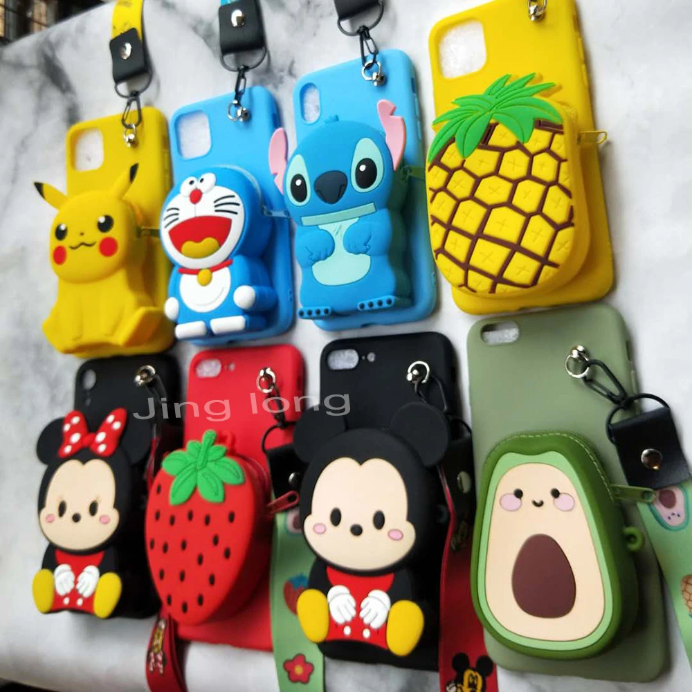 Чехол для iphone XR 3D Ститч мультфильм молния бумажник силиконовый чехол телефона X XS