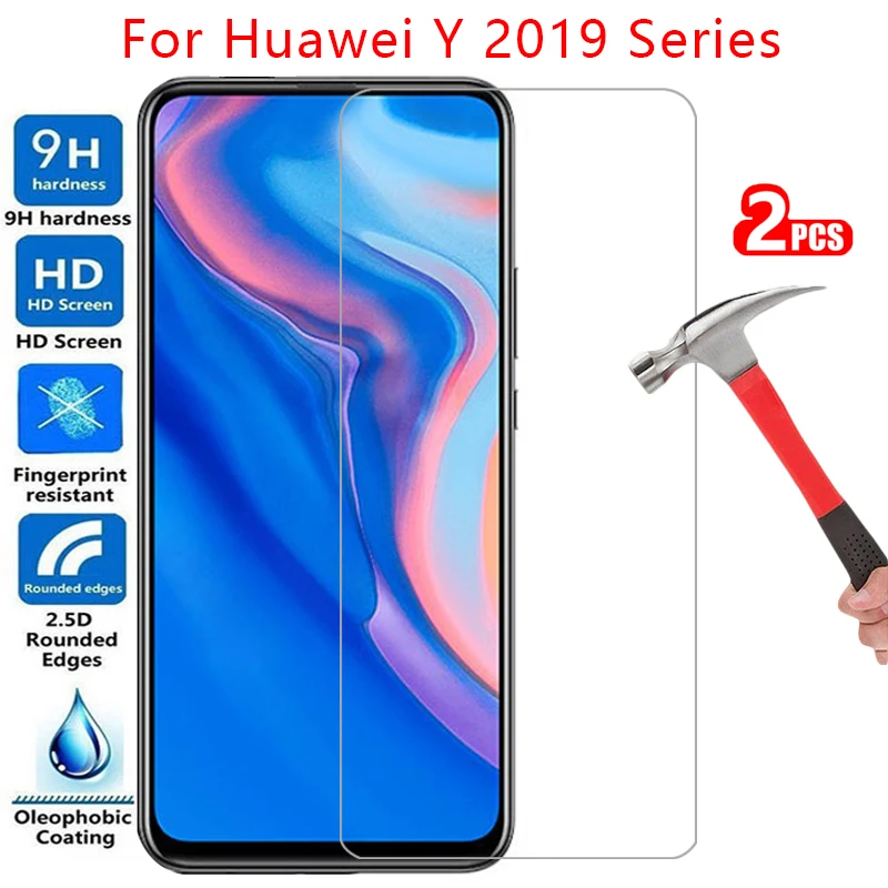 

tempered glass screen protector for huawei y5 y6 y7 pro y9 prime 2019 case cover on y 5 6 7 9 5y 6y 7y 9y protective phone coque