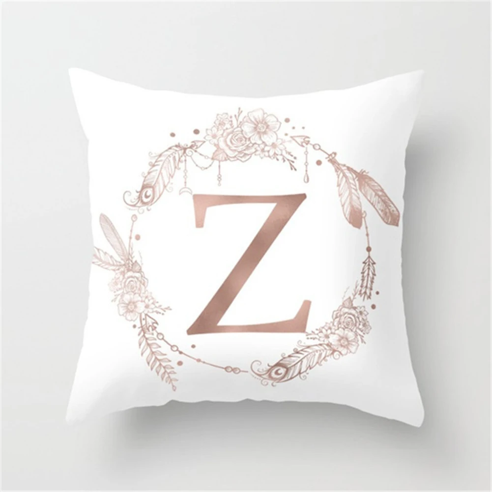 

Flower Floral Letter Throw Pillow Case Sofa Bed Home Car Decor Cushion Cover