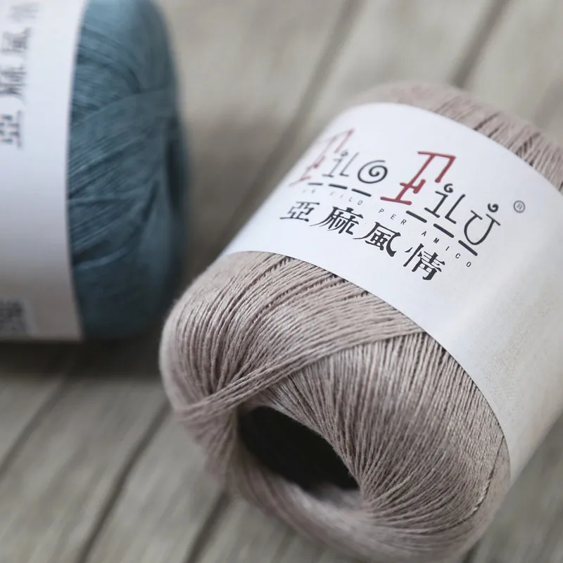 6 шт. 40 г/шар 100% лен ручная работа крючок игольчатая линия накидка кардиган пряжа |