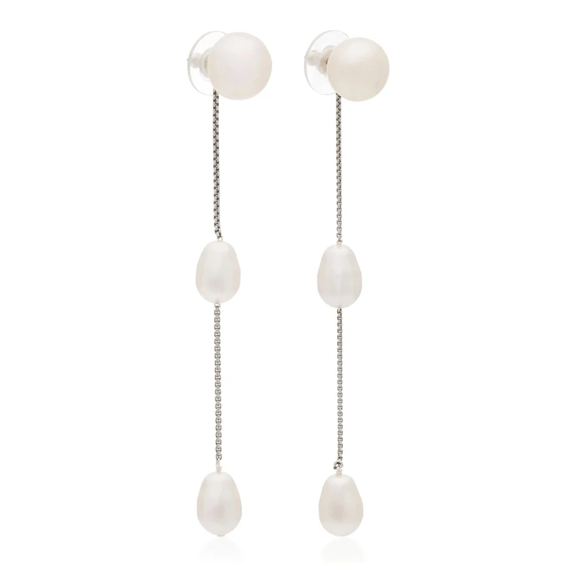 Elegant Lady's Handmade Natural Pearl Earrings Temperament Fashion Classic Long Drop Dangle Harajuku Korean Jewelry | Украшения и