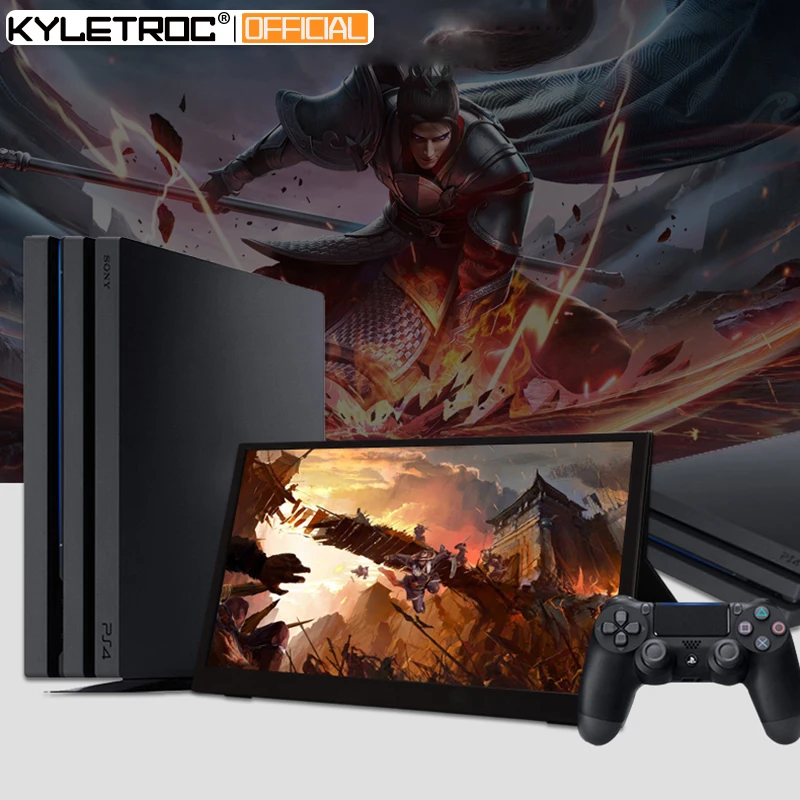 Портативный игровой монитор KYLETROC 15 6 дюйма HDMI TYPE C 1920*1080P HDR для Macbook Samsung DEX Switch PS3 PS4