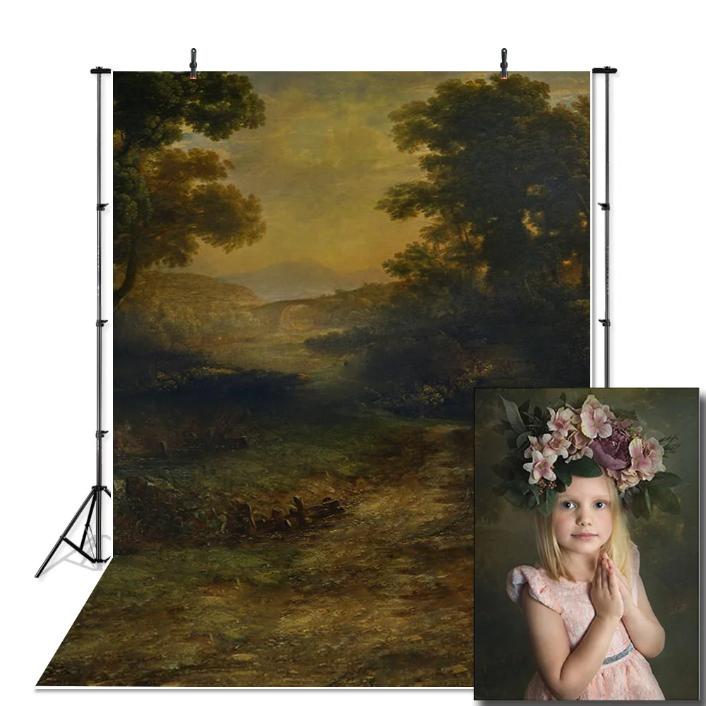 Фон для фотосъемки с абстрактным рисунком маслом в стиле ретро детей и взрослых