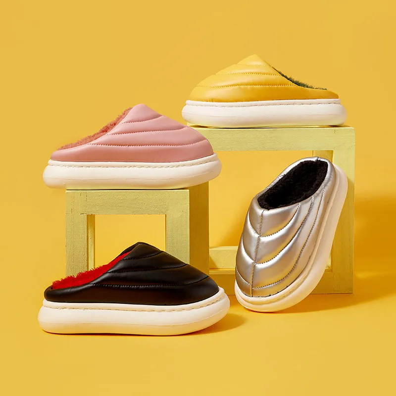 

Kid's Winter warm Snow Fur Indoor House Slipper For Baby Boy Girls Animal Junior Houes Floor Kids Warm Fuzzy Waterproof Slipper