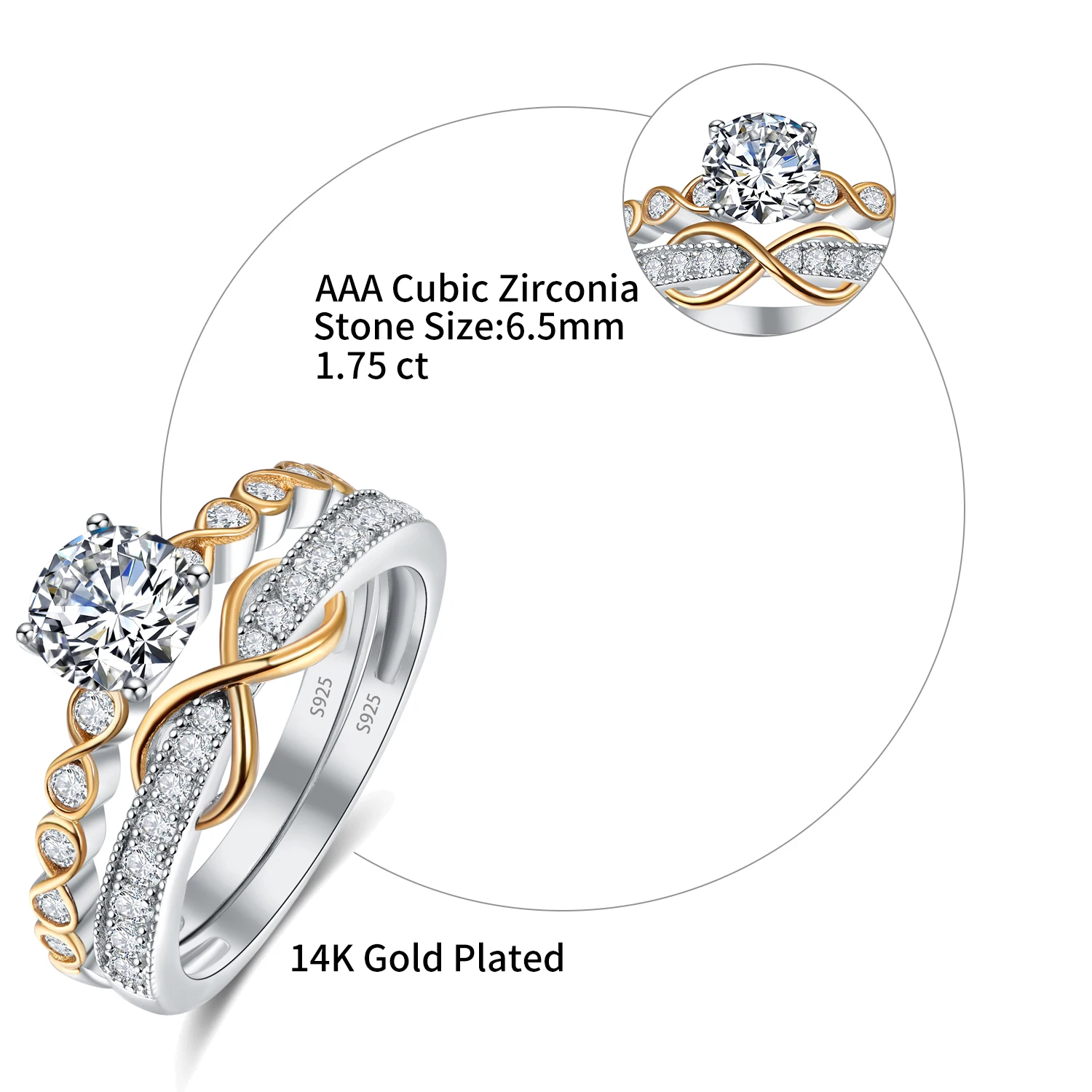 JQUEEN женское кольцо с фианитом 6 5 мм в ширину обручальное серебряное 925 ювелирные