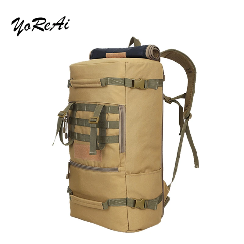 Уличная камуфляжная сумка YoReAi для альпинизма однотонный мужской рюкзак 50 л