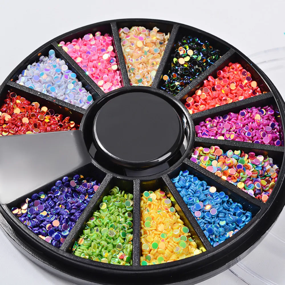 Патчи для ногтей блестящие бриллианты ослепительные блестки цветные украшения