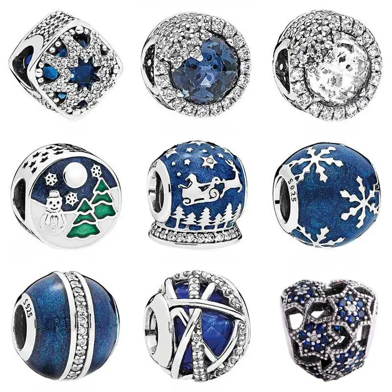 

Браслет из серебра 925 пробы с подвеской-снежинкой