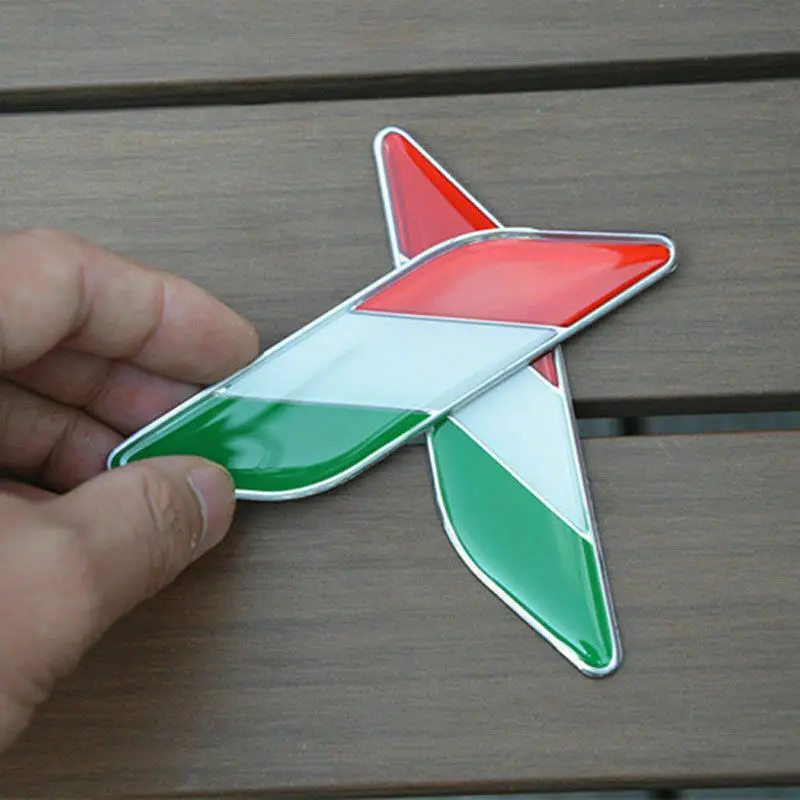 2x итальянский флаг Стиль Loge автомобильный значок на крыло эмблема стикер