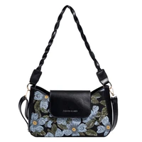 flower printing shoulder crossbody bags for women top quality luxury brand ladies underarm handbags fashion messenger bag