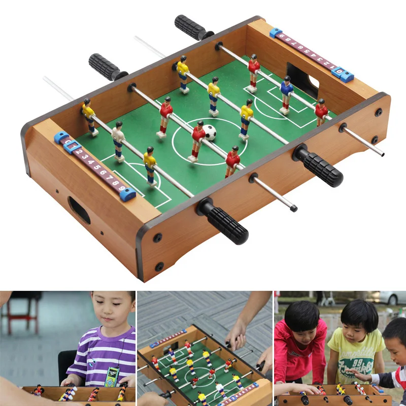 

Football Table Easily Assemble Wooden Mini Football Soccer Table for Family Bars Parties EDF88