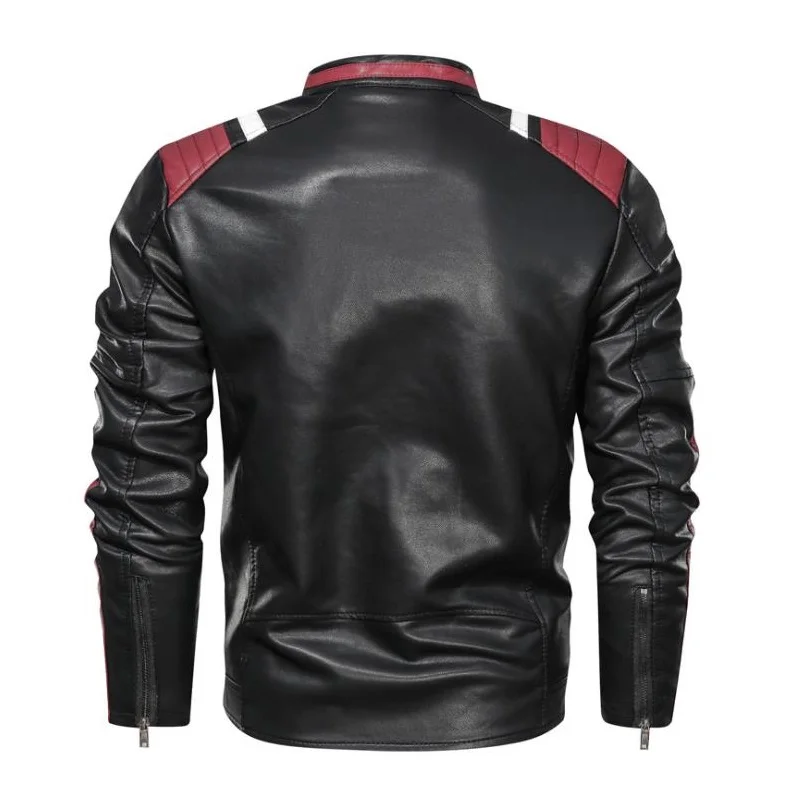 

New Men's Leather Jacket Brand Slim Fit Motorcycle Leather Jacket Coat Men Casual Biker Zipper Jacket Male chaqueta cuero hombre