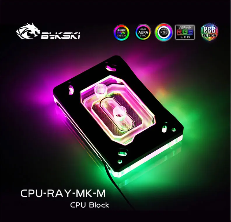 Bykski CPU Water Block Use for AMD RYZEN3000 AM3 AM4 1950X TR4 X399 X570 Motherboard / RYZEN 3000/5000/7000 5V 3PIN A-RGB AURA enlarge