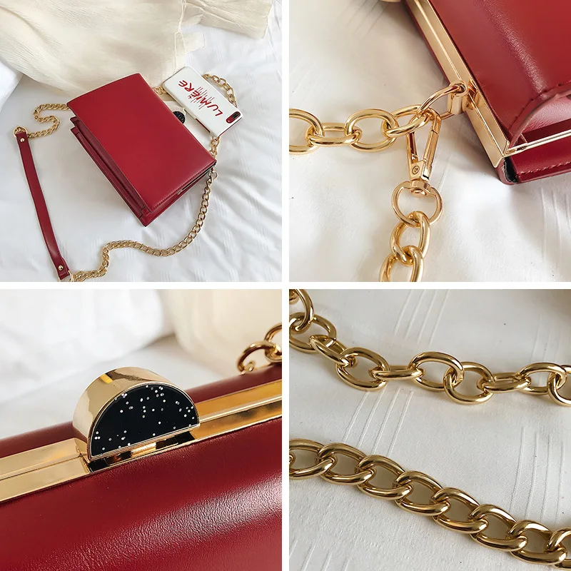 2019 Новый стерео простой Хип Колба сумка цепь Наплечная Сумка | Багаж и сумки