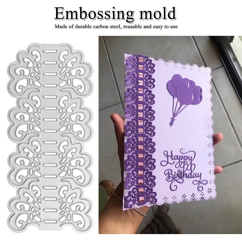 Новая мода кружева цветок край границы металла резки трафареты для DIY