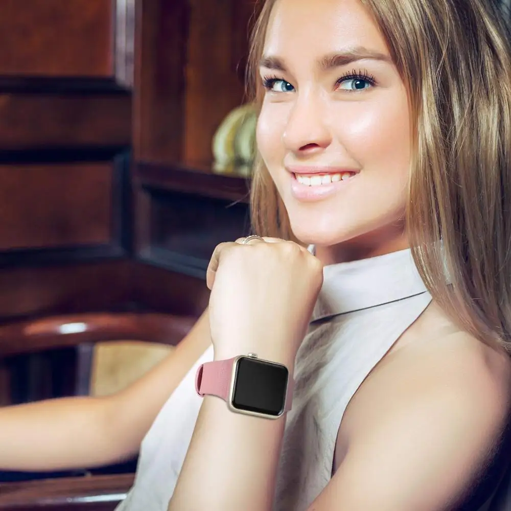 Кожаный ремешок для Apple Watch 5 4 полоса 44 мм 40 Спортивная петля iwatch band 3 2 1 42/38 сменный