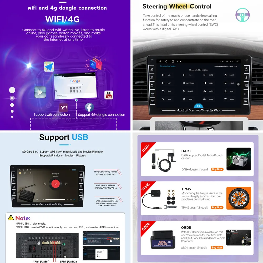 Android для Kia Sportage 4 QL автомобильный радиоприемник мультимедийный видеоплеер