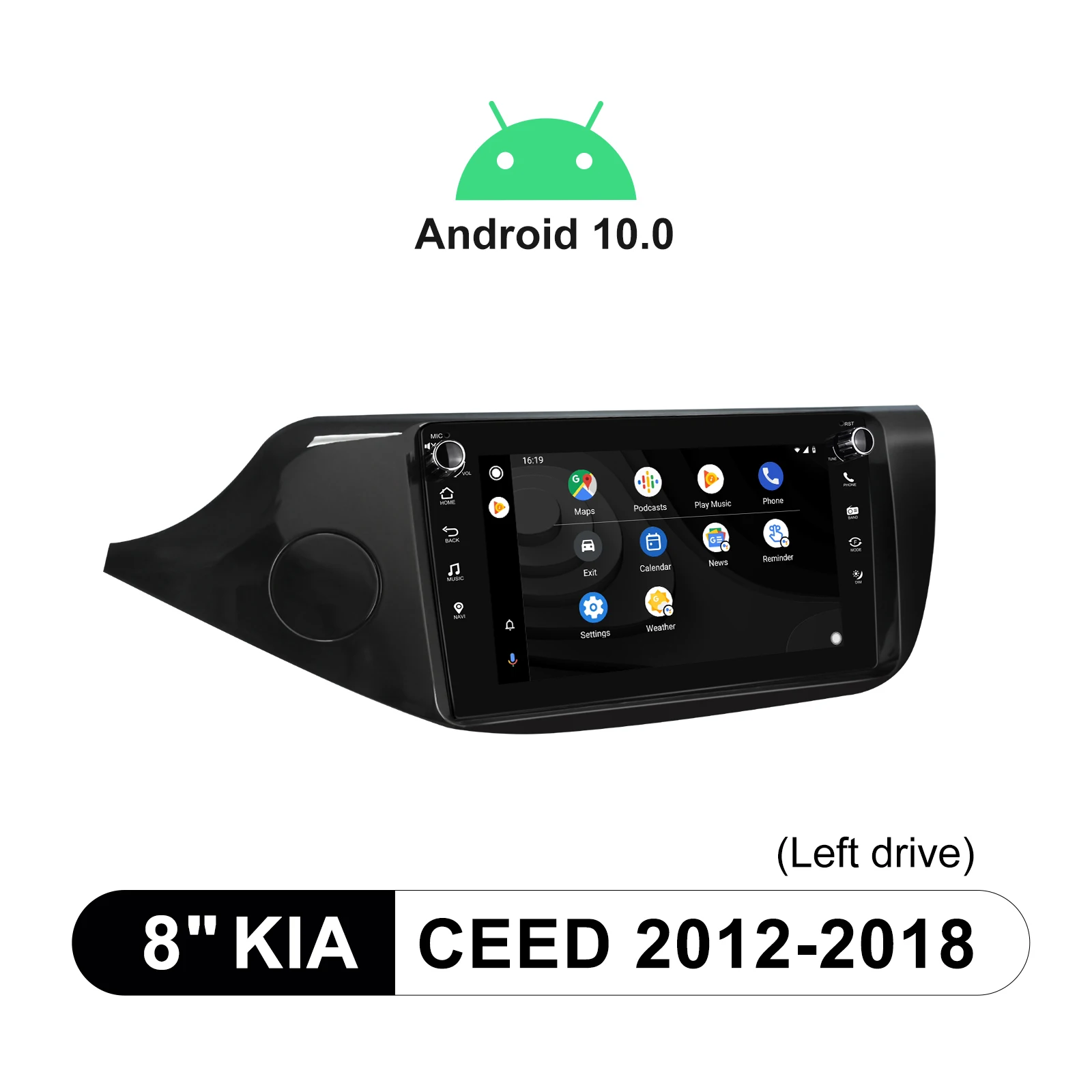 Android 10 0 головное устройство GPS навигации четыре ядра 4 Гб Оперативная память 64
