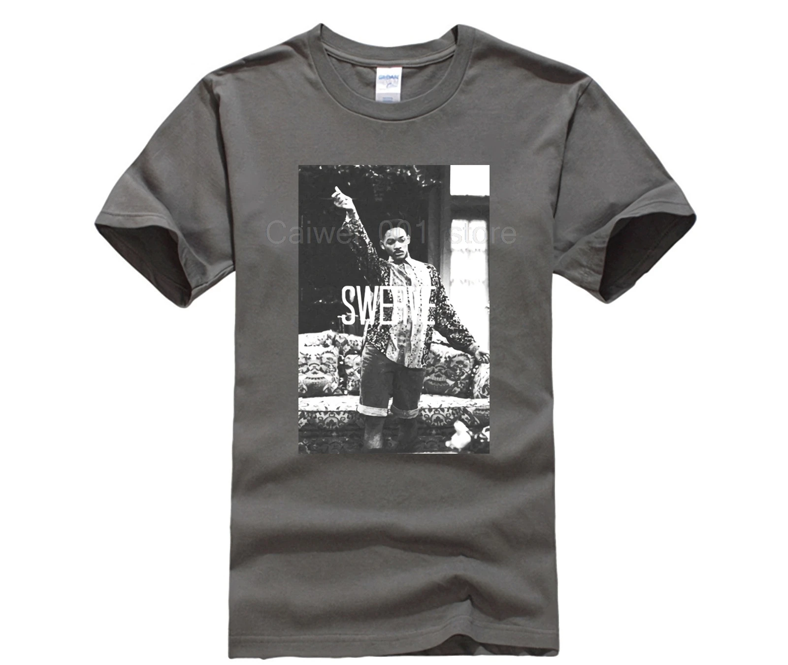 Для мужчин печати Повседневное 100% хлопковая футболка Популярные Fresh Prince свернуть