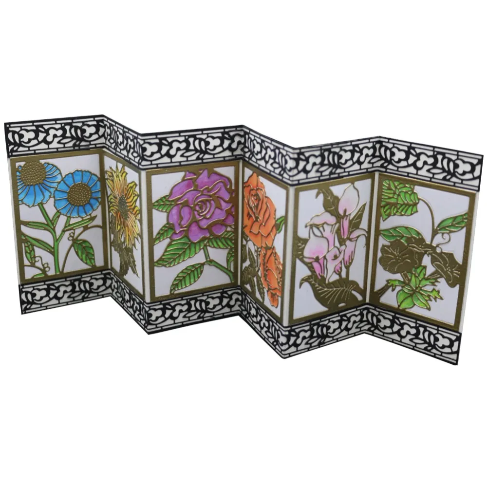 6 стилей Прямоугольные рамки комбинированные металлические режущие штампы формы