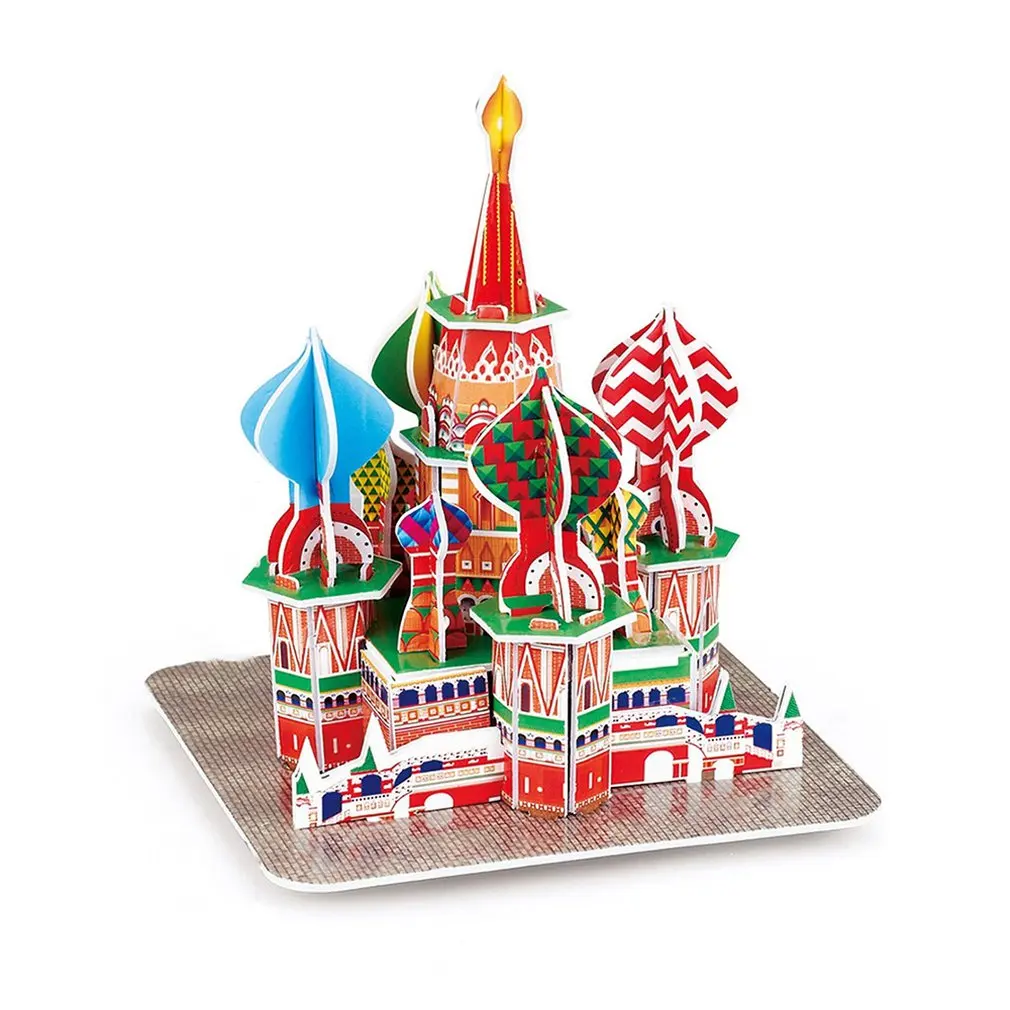 

Mini Magic world Architecture Eiffel Tower Statue of Liberty card paper 3d Puzzle building models educational toys Kids