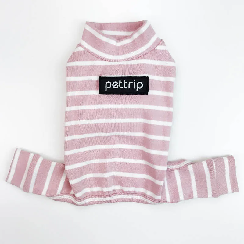 Полосатая рубашка для домашних питомцев хлопковая одежда классическая щенков