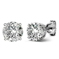 lesf classic popular style sterling silver 925 high quality zircon stone white luxury daily wear silver earrings