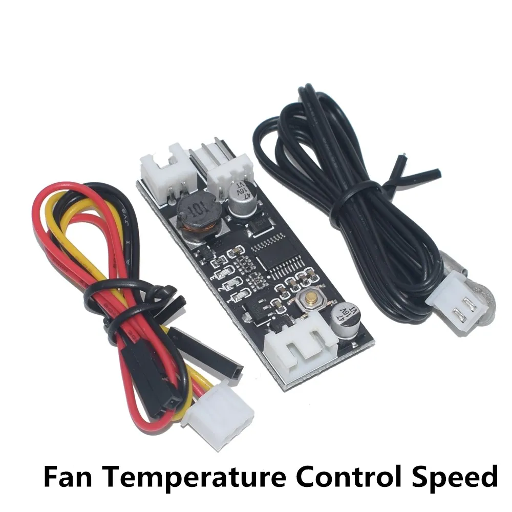 Один 12V 0.8A DC PWM 2 3 провод вентилятора Контроль температуры Скорость контроллер для