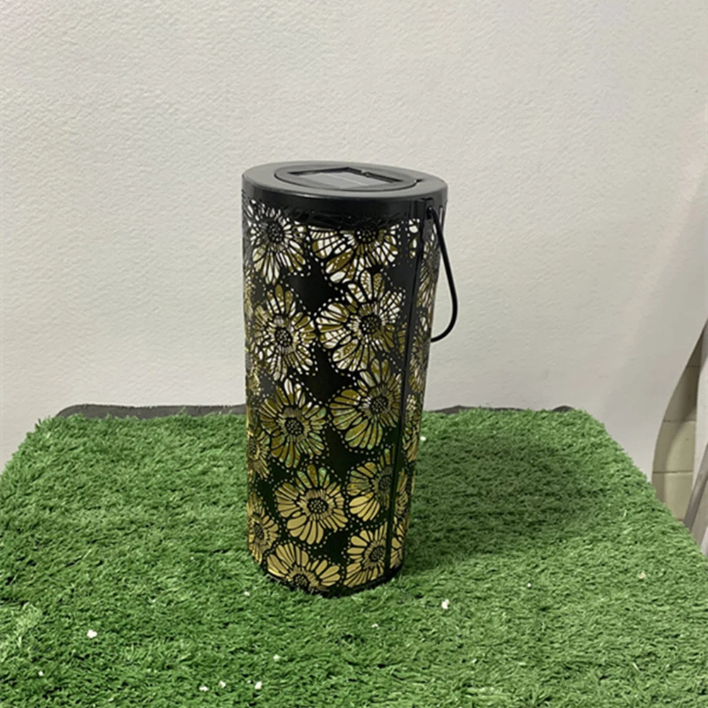 

Solar Hollow Lantern Cylinder Light Outdoor Projection Lamp Garden Decoration Outdoor Hanging Metal Pattern Lights