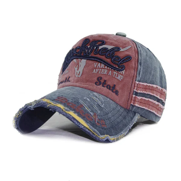 

Evrfelan Fashion Demin Baseball Caps Women's Hip Hop Caps Hole Letters Cap for Men Outdoor Dad Cap Adjustable gorras Unisex