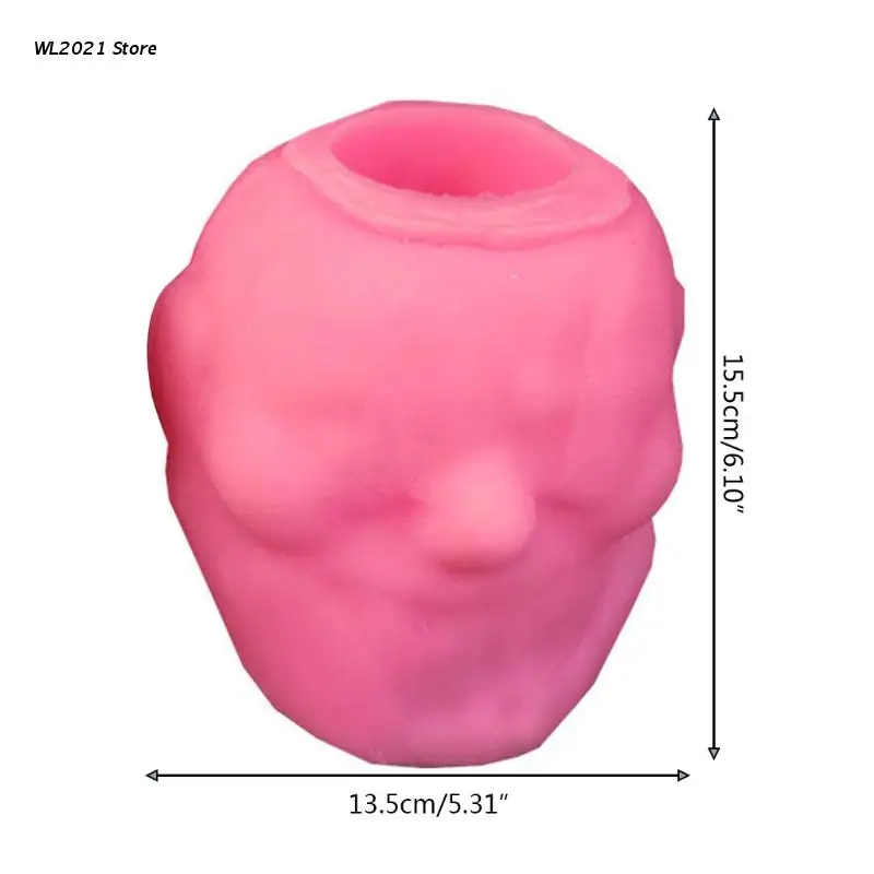 

G5GC Halloween Skull Flowerpot Epoxy Resin Mold Aromatherapy Plaster Silicone Mould