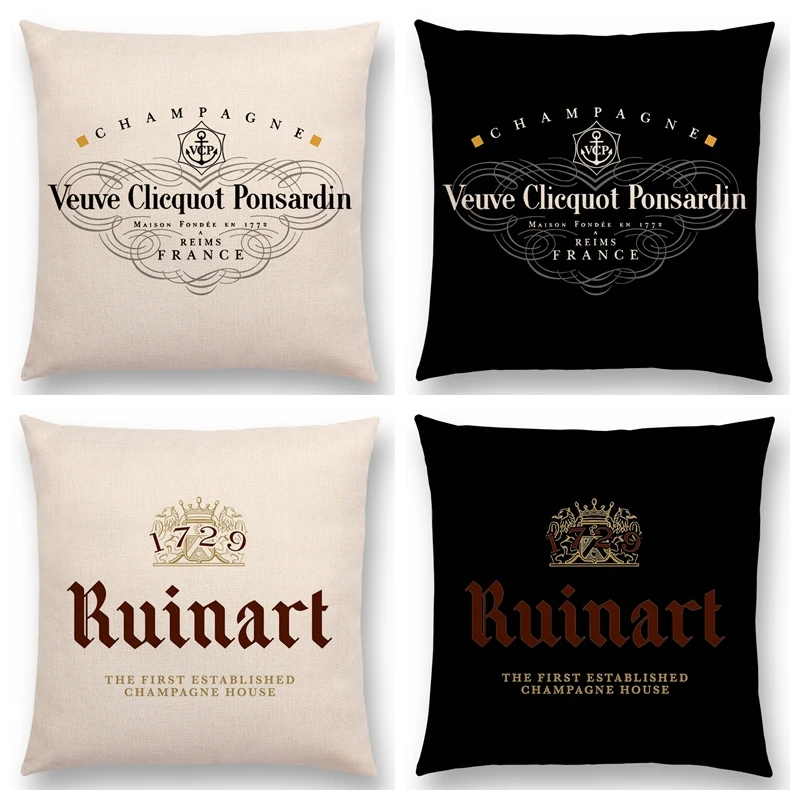 

Black White Linen Cushion Cover Luxury Decoration Pillow Case High Quality Printed Letters Hotel Family Sofa Cushion Cover