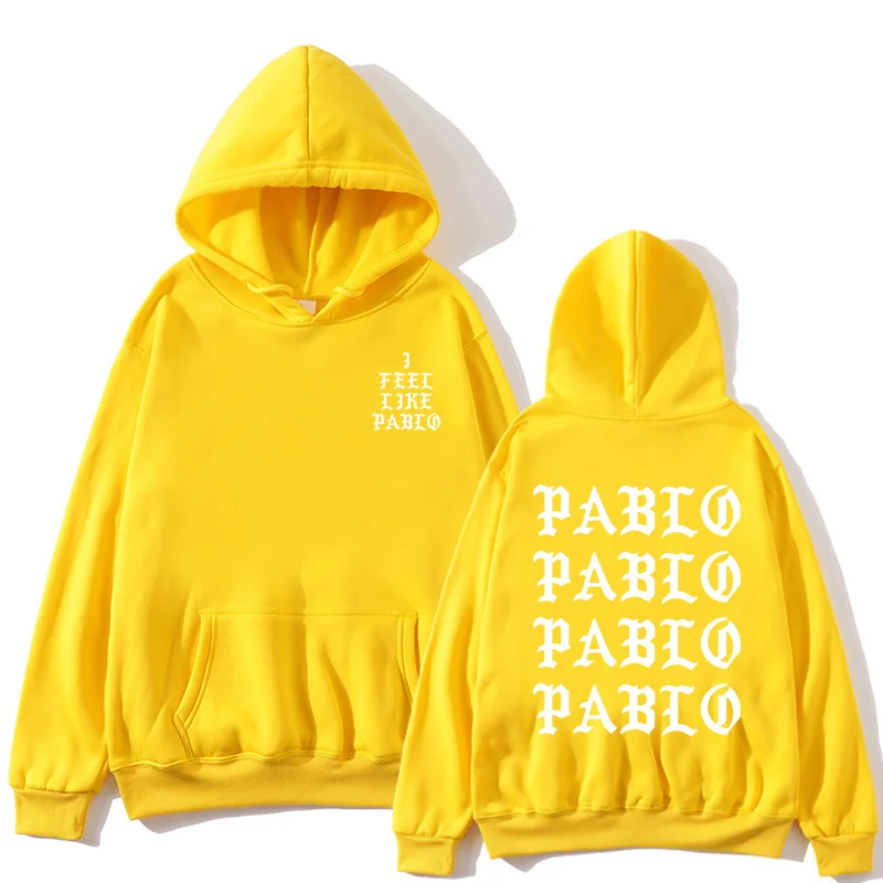 I think Paul Pablo Kanye West sweat men's hoodie sweatshirt Hip Hop Streetwear Hoody pablo ladies | Мужская одежда