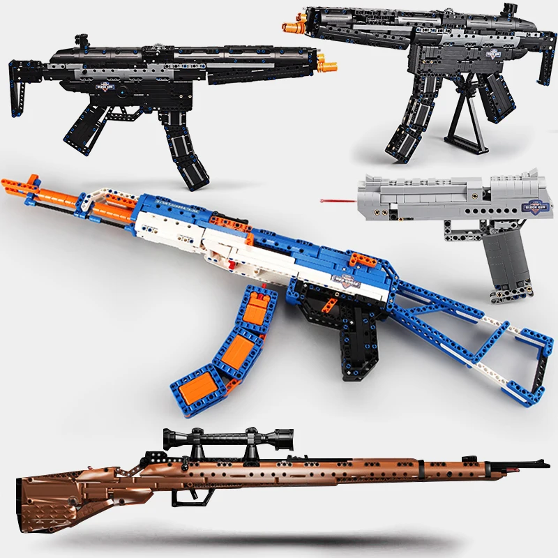 Игрушка PUBG M4A1 конструктор UZI kar 98K M6 AK47 винтовка спецназ военный мир 1 2 модели набор
