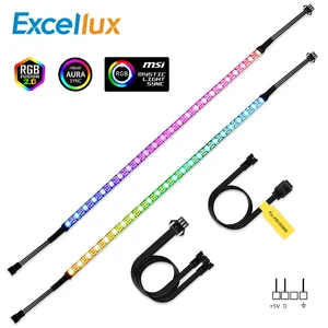 Адресная цифровая светильник вая полоса WS2812b для ПК, 3-контактная 5 в с добавлением разъема, на материнской плате RGB для ASUS Aura SYNC, MSI Mystic Light SYN