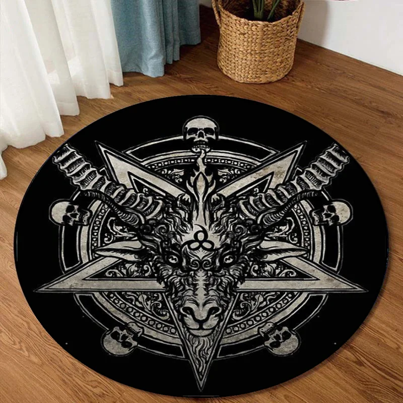 

Sigil Of Baphomet круглый ковер, подарок на новоселье, персонализированный ковер, круглый ковер сатаны, сатановый ковер для украшения дома, сатанов...