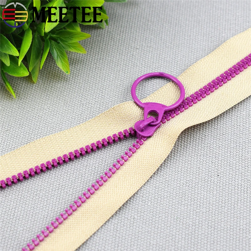 10 шт. Meetee 15-40 см 3# закрытый конец смолы молнии тяговое кольцо молния слайдер голова для шитья сумки кошелек ткань аксессуары ремесла