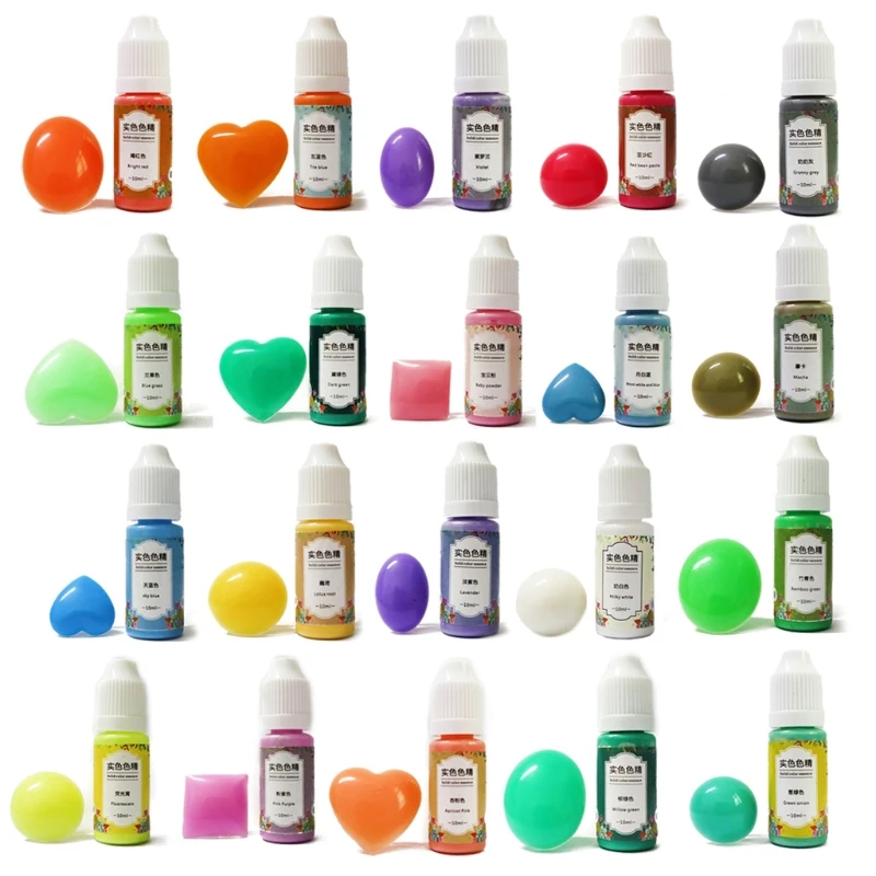 

20 Colors UV Resin Solid Pigment Kit Non-Toxic Epoxy Resin Liquid Colorant Dye