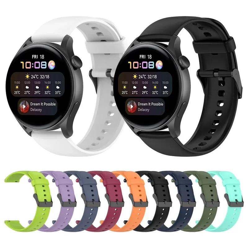 

Ремешок силиконовый для Huawei Watch 3 Pro, оригинальный спортивный сменный Браслет Для Huawei GT 2 Pro, 22 мм
