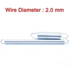 Пружина удлинителя, оцинкованная пружина с открытым крючком, диаметр проволоки 2,0 мм, внешний диаметр 25 мм, длина 70-100 мм, для аппаратного инструмента