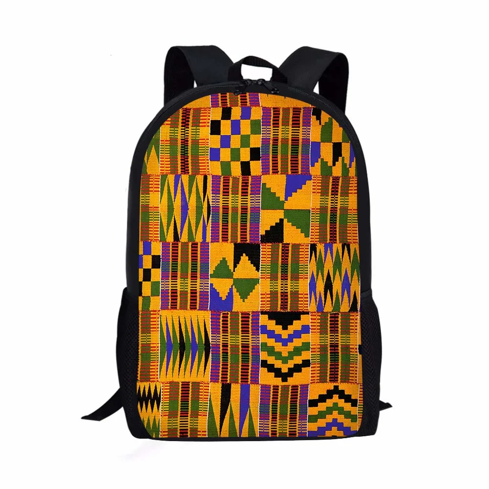 Женские сумки для ноутбука для колледжа, женский рюкзак для школы, сумки для книг с Африканским винтажным принтом, наборы из 3 предметов, дет...