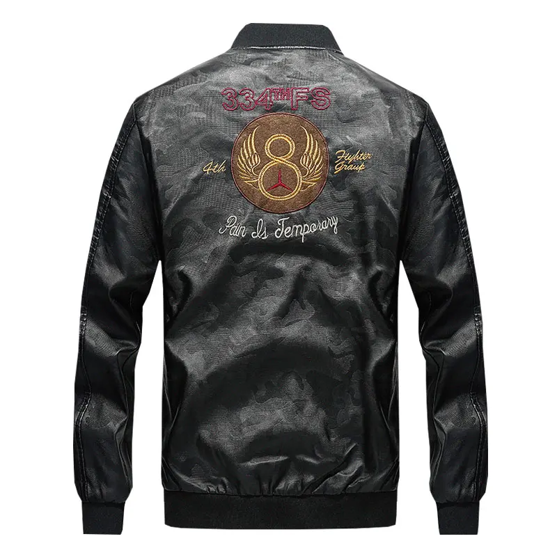 Байкерская кожаная куртка для мужчин винтажная верхняя одежда в стиле рок-н-ролл