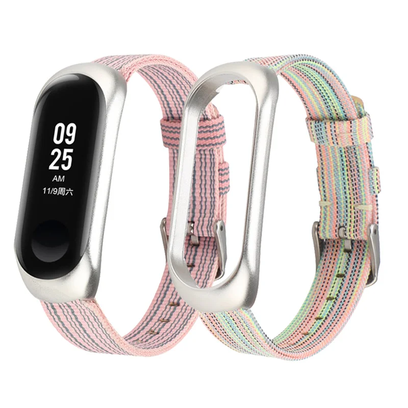 

Nylon Strap for Mi Band 6/5/4/3 Strap Smart Bracelet Sport Wristband for Mi Band 4 Bracelet Watchband for Mi Band 6 Strap