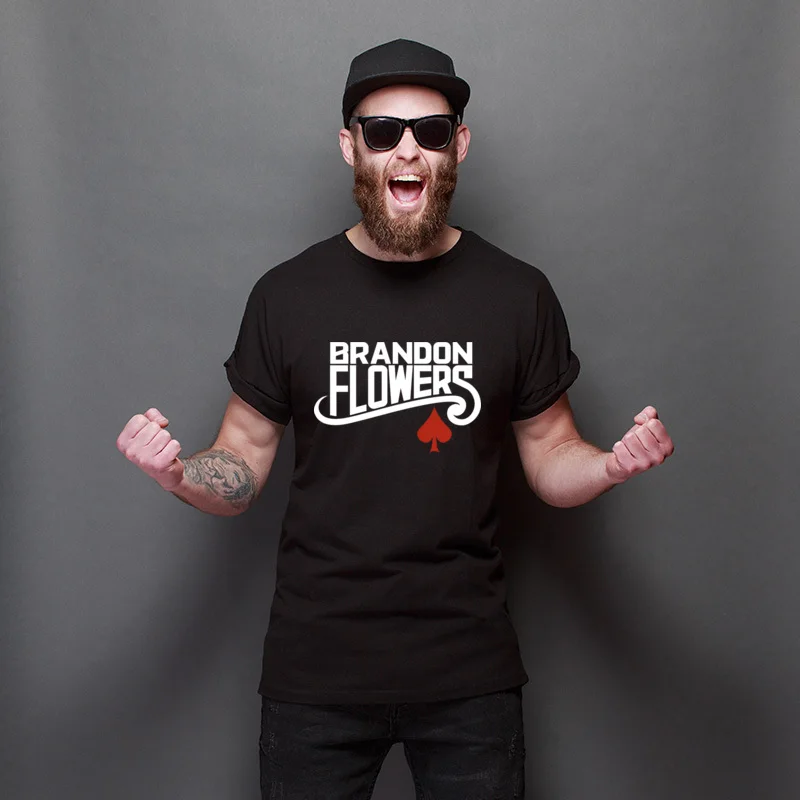 

New Coming Brandon Flowers Personalized Cute Tee-Shirts O-Neck Adult Tops Shirt Short Sleeve Slim Fit Tee Shirts Unisex
