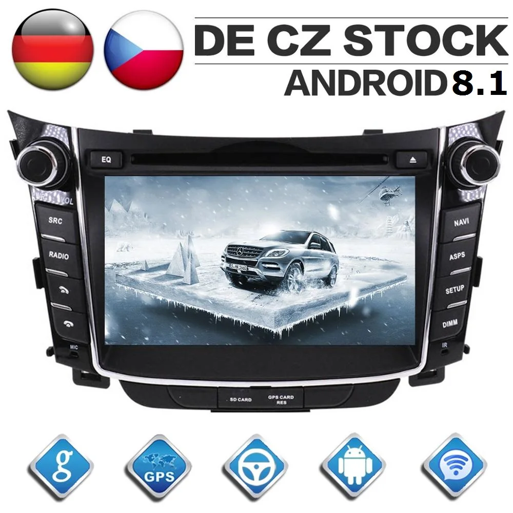 Ips экран 2 Din Android 8 Автомагнитола для HYUNDAI i30 Elantra GT 2012 2013 gps навигация CD DVD плеер блок