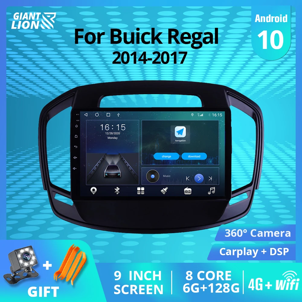 

2DIN Android10.0 автомобиль радио для Buick Regal 2014-2017 авто радио GPS навигации стереофонический радиоприемник DSP автомобильный ресивер без 2DIN DVD IGO