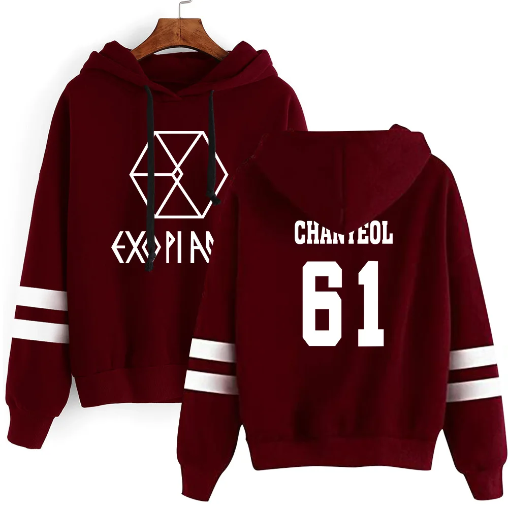 Худи Kpop EXO свитшот эксклюзивный новый корейский стиль худи с длинным рукавом