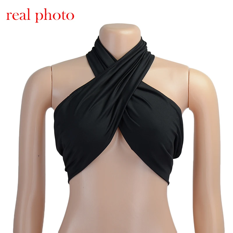 

Halter Sexy Strapless Wrap Crop Tops Women Fashion Ruched Tube Top Cropped Feminino Underwear Vest Top Streetwear