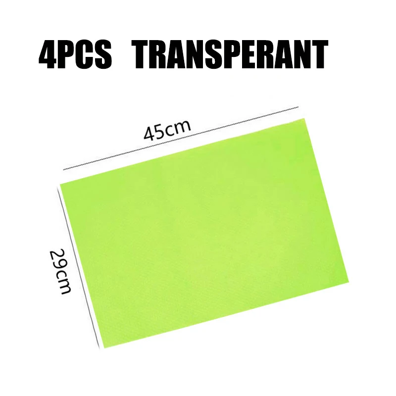 4pcs Green 4PCs/set Fridge Waterproof Mats Moisture Tailorable Pad For Kitchen Refrigerator Pad Antifouling Mildew - Цвет: 4pcs Green